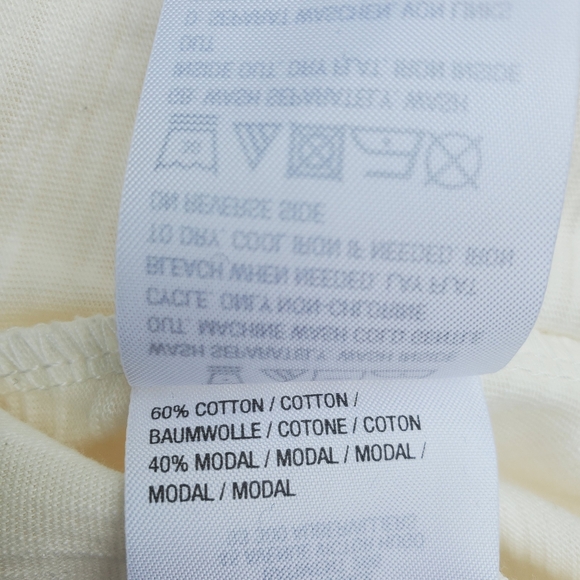 BELLE Cream V-Neck Cute Blouse Size L - Picture 4 of 5